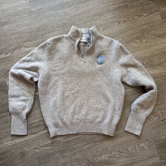Johnstons of Elgin Gray Zip Up Sweater - Picture 1 of 5